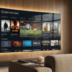 Meilleur IPTV 2026 Interface utilisateur fluide IPTV 2026 sur écran 4K.