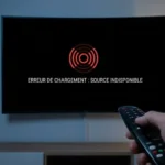 IPTV ne fonctionne pas Un écran TV noir affiche une erreur de chargement. Le premier diagnostic indispensable.